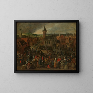 Sebastian Vrancx - Market Day in a Flemish Town.webp
