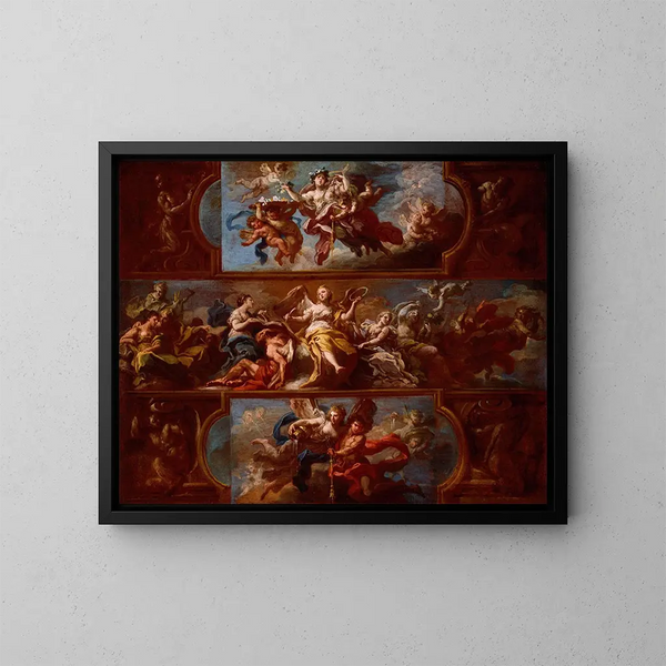 Alegoria - Sebastiano Conca — oprawiony obraz na ścianie