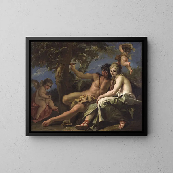 Angélique i Médor - Sebastiano Ricci — oprawiony obraz na ścianie
