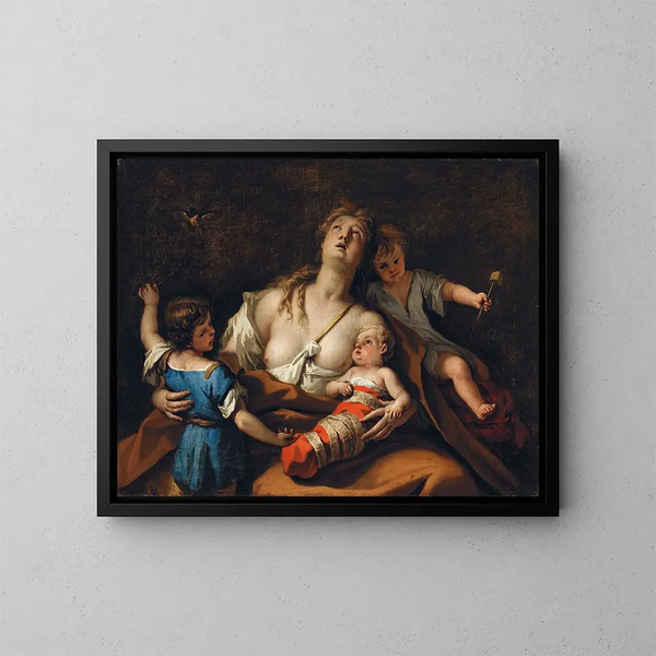 Charité - Sebastiano Ricci — oprawiony obraz na ścianie