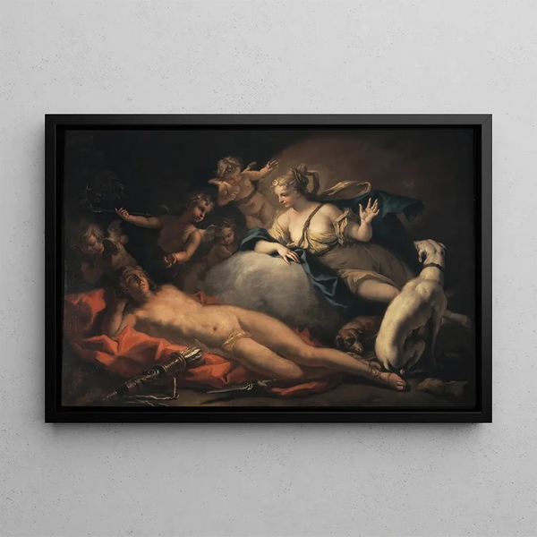 Diane i Endymion - Sebastiano Ricci — oprawiony obraz na ścianie