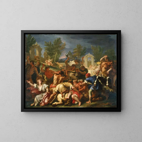 Bitwa Lapitów i Centaurów - Sebastiano Ricci — oprawiony obraz na ścianie