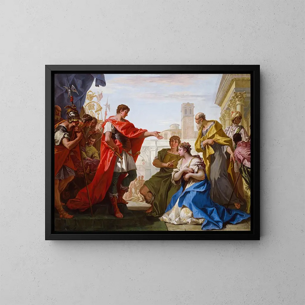 La Tempérance de Scipion - Sebastiano Ricci — oprawiony obraz na ścianie