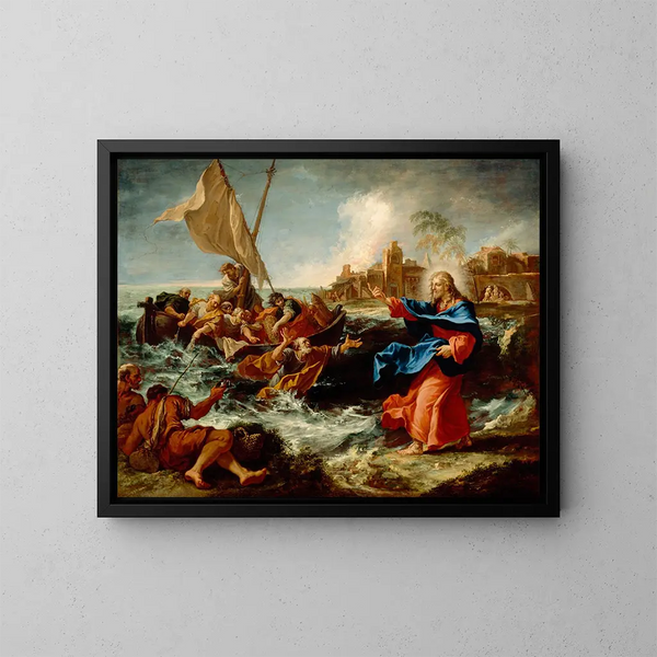 La Pêche miraculeuse - Sebastiano Ricci — oprawiony obraz na ścianie