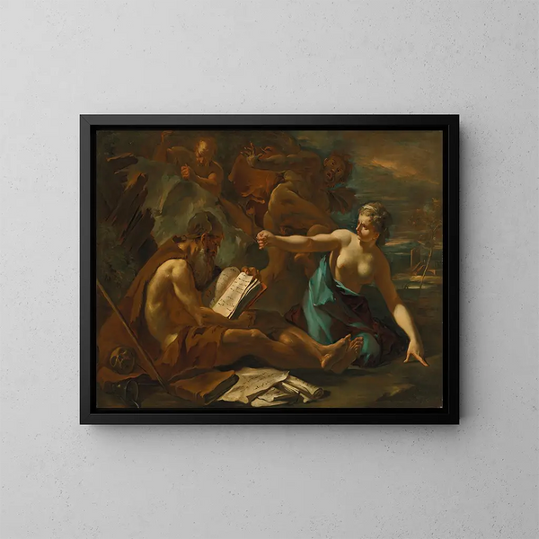 La Tentation de saint Antoine - Sebastiano Ricci — oprawiony obraz na ścianie