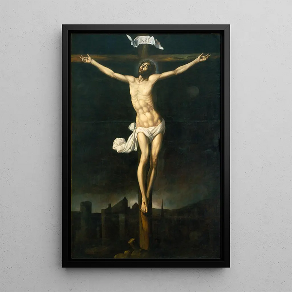 Chrystusa na krzyżu - Sebastián López de Arteaga — oprawiony obraz na ścianie
