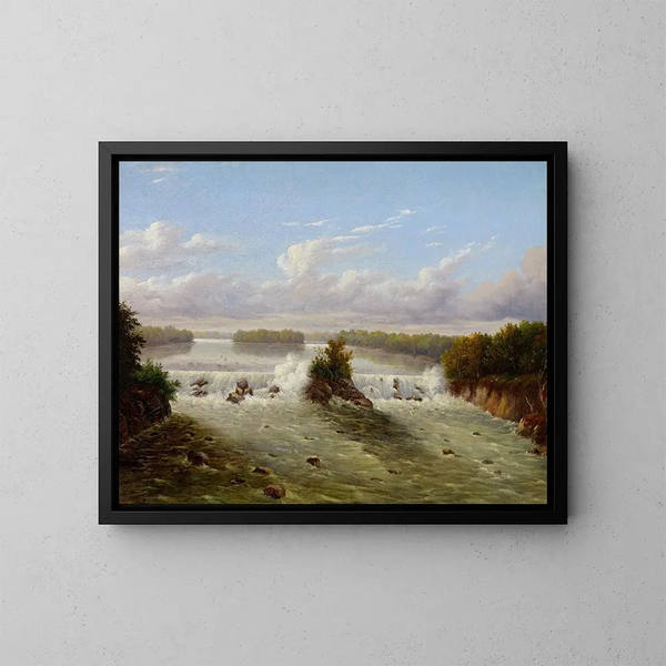 Les chutes de Saint-Antoine - Seth Eastman — oprawiony obraz na ścianie