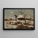 Cottages sous la neige - Seweryn Bieszczad — oprawiony obraz na ścianie