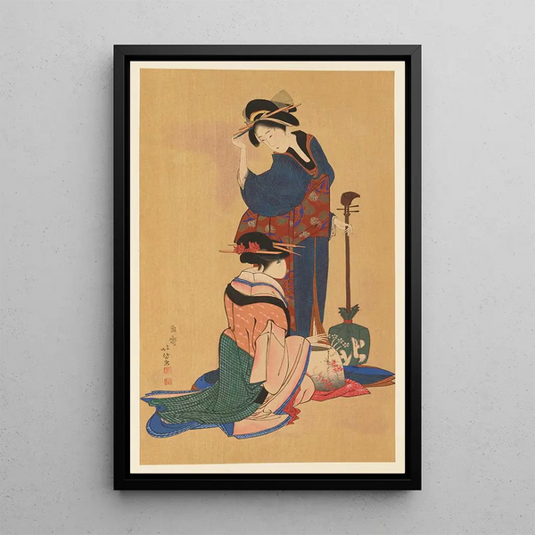Wybranych arcydzieł szkoły Ukiyo-e Pl33 - Shinichi Tajima — oprawiony obraz na ścianie
