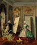 Le peintre peignant son modèle - Sigmund Sokolowski — widok dzieła