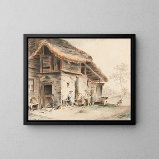 Sigmund Freudenberger - Szene vor einem Bauernhaus.webp