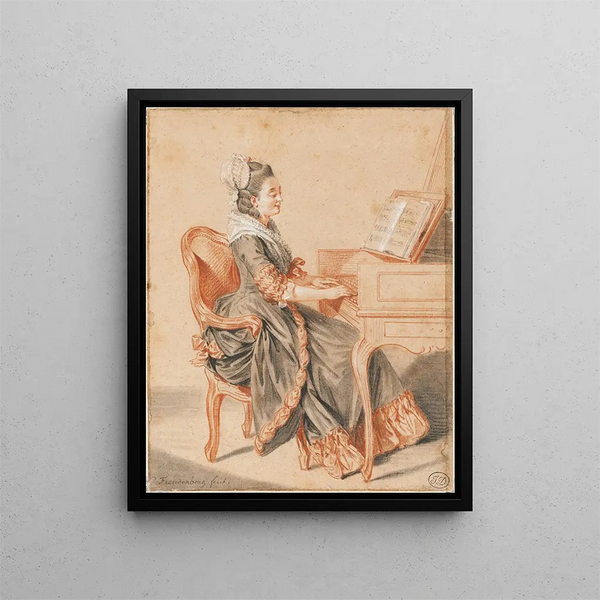 Jedna pianistka - Sigmund Freudenberger — oprawiony obraz na ścianie