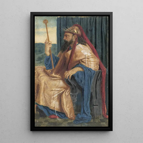 Le roi Salomon - Simeon Solomon — oprawiony obraz na ścianie