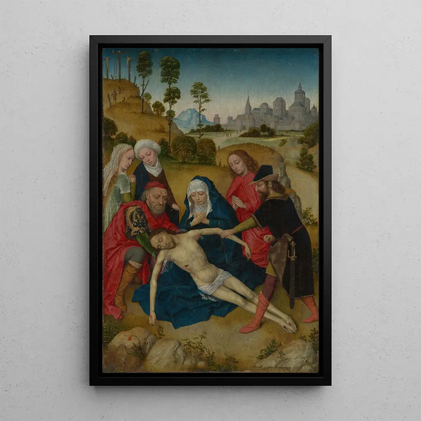 La Lamentation du Christ - Simon Marmion — oprawiony obraz na ścianie