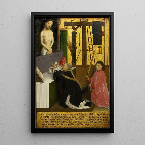 La Messe de Saint Grégoire - Simon Marmion — oprawiony obraz na ścianie
