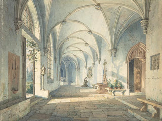 Cloître dans un couvent - Simon Quaglio — widok dzieła