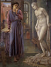 Pygmalion i obraz, Ręka powstrzymuje się - Sir Edward Coley Burne - Jones — widok dzieła