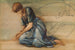 La série La Rose Églantine, étude pour La Cour du Jardin IV - Sir Edward Coley Burne-Jones — widok dzieła