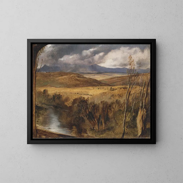 Krajobraz Highlands - Sir Edwin Henry Landseer — oprawiony obraz na ścianie