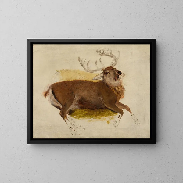 umierającego jelenia - Sir Edwin Henry Landseer — oprawiony obraz na ścianie