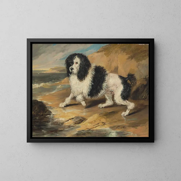 Le caniche tapageur appartenant à l'honorable Frederick Byng - Sir Edwin Henry Landseer — oprawiony obraz na ścianie