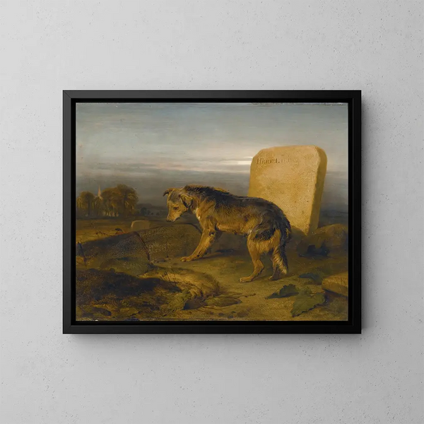 Le pauvre chien - Sir Edwin Henry Landseer — oprawiony obraz na ścianie