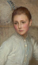 Portret dziewczynki prawdopodobnie Mała służąca - Sir George Clausen — widok dzieła