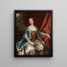 portret kobiety, tradycyjnie identyfikowanej jako Lady Mary Wortley Montagu - Sir Godfrey Kneller — oprawiony obraz na ścianie