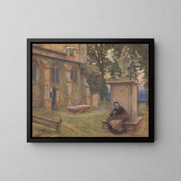 Repos de l'église d'Aldenham - Sir Hubert von Herkomer — oprawiony obraz na ścianie