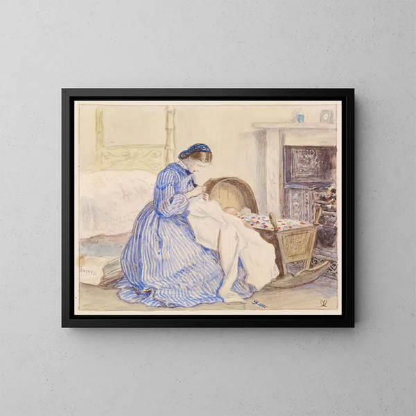 L'iceberg, la couturière - Sir John Everett Millais — oprawiony obraz na ścianie