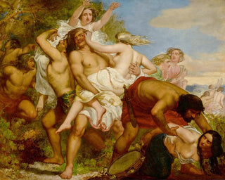 Sir John Everett Millais - The tribe of Benjamin seizing the daughters of Shiloh in the vineyards.webp