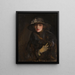 Kobieta w brązowym - Sir John Lavery — oprawiony obraz na ścianie