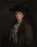 Kobieta w brązowym, którą uważa się za Margaret Edith Bannatyne Cobb - Sir John Lavery — widok dzieła