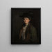 Kobieta w brązowym, którą uważa się za Margaret Edith Bannatyne Cobb - Sir John Lavery — oprawiony obraz na ścianie