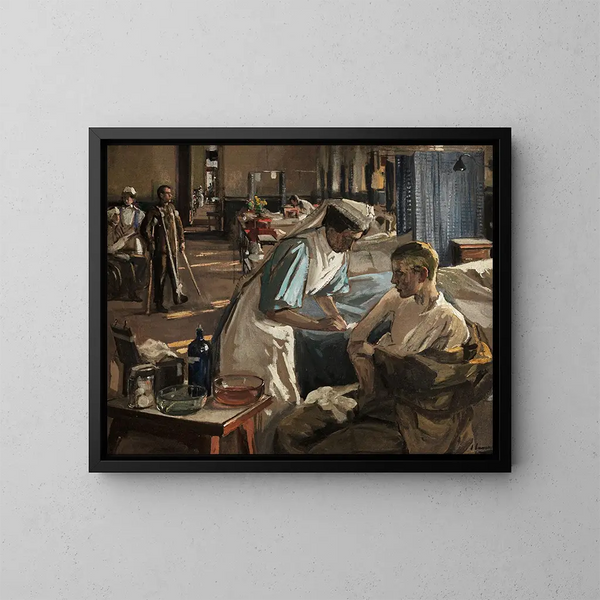 Szpital w Londynie - Sir John Lavery — oprawiony obraz na ścianie