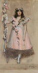 La fille couronnée de guirlandes - Sir John Lavery — widok dzieła