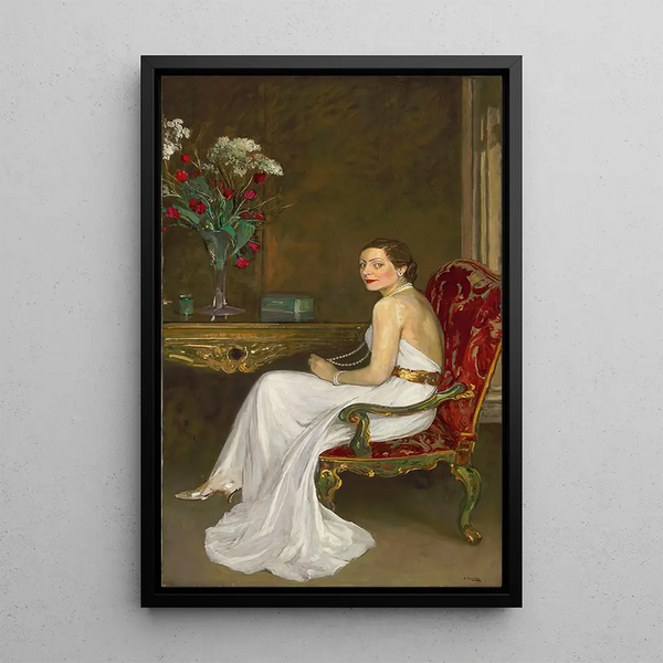 Sir John Lavery - The Lady in White Viscountess Wimborne.webp