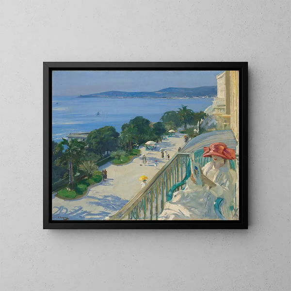 La Terrasse à Cap d'Ail - Sir John Lavery — oprawiony obraz na ścianie