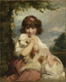 Młoda dziewczyna z psem - Sir Joshua Reynolds — widok dzieła