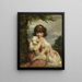 Młoda dziewczyna z psem - Sir Joshua Reynolds — oprawiony obraz na ścianie