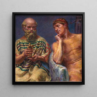 Kristian Zahrtmann - Socrates And Alcibiades.webp