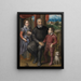 Portret zbiorowy z artystami Ojcami Amilcare Anguissola i jego braćmi i siostrami Minervą i Astrubale - Sofonisba Anguissola — oprawiony obraz na ścianie