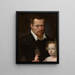 Portret mężczyzny z córką - Sofonisba Anguissola — oprawiony obraz na ścianie