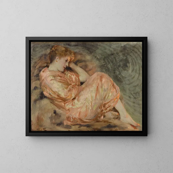 Kobieta leżąca - Solomon Joseph Solomon — oprawiony obraz na ścianie