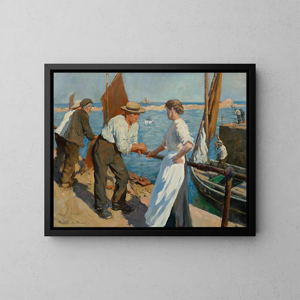 Le quai - Stanhope Alexander Forbes — oprawiony obraz na ścianie