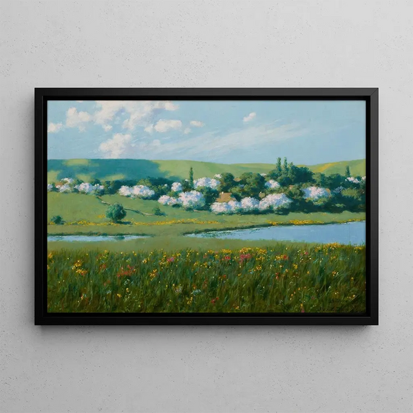 Stanisaw Witkiewicz - Spring Landscape with a Pond.webp