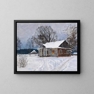 Stanislav Yulianovich Zhukovsky - A Country House at Dusk in Winter.webp