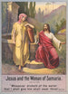Jezus i kobieta z Samarii - Stecher Litho Co — widok dzieła