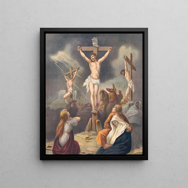 Ukrzyżowanie - Stecher Litho & Co.. — oprawiony obraz na ścianie