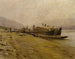 Bateaux de remorquage sur le Danube près de Spitz - Stefan Simony — widok dzieła